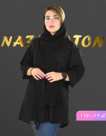 شال پلیسه ترنج مشکی