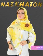 روسری نخی آبرنگی کد 1176 - Image 5