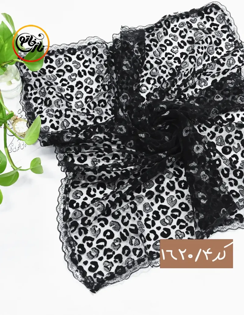 مینی اسکارف مشکی مخمل کد 1620 - Image 5