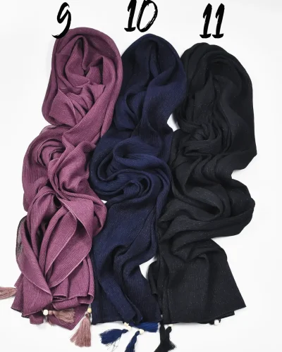 شال برشگا لمه دار _ شال مشکی مجلسی