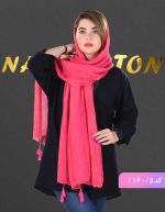 شال پلیسه ترنج صورتی