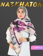 روسری نخی آبرنگی کد 1176 - Image 8