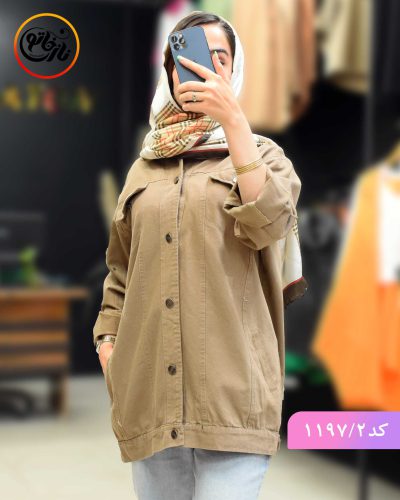 مانتو کتان پائیزه نفس خاکی