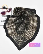 مینی اسکارف مشکی کرم کد 1510 - Image 7