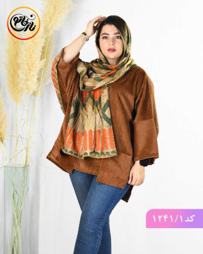 شال مخمل تیدا طرح لوزی