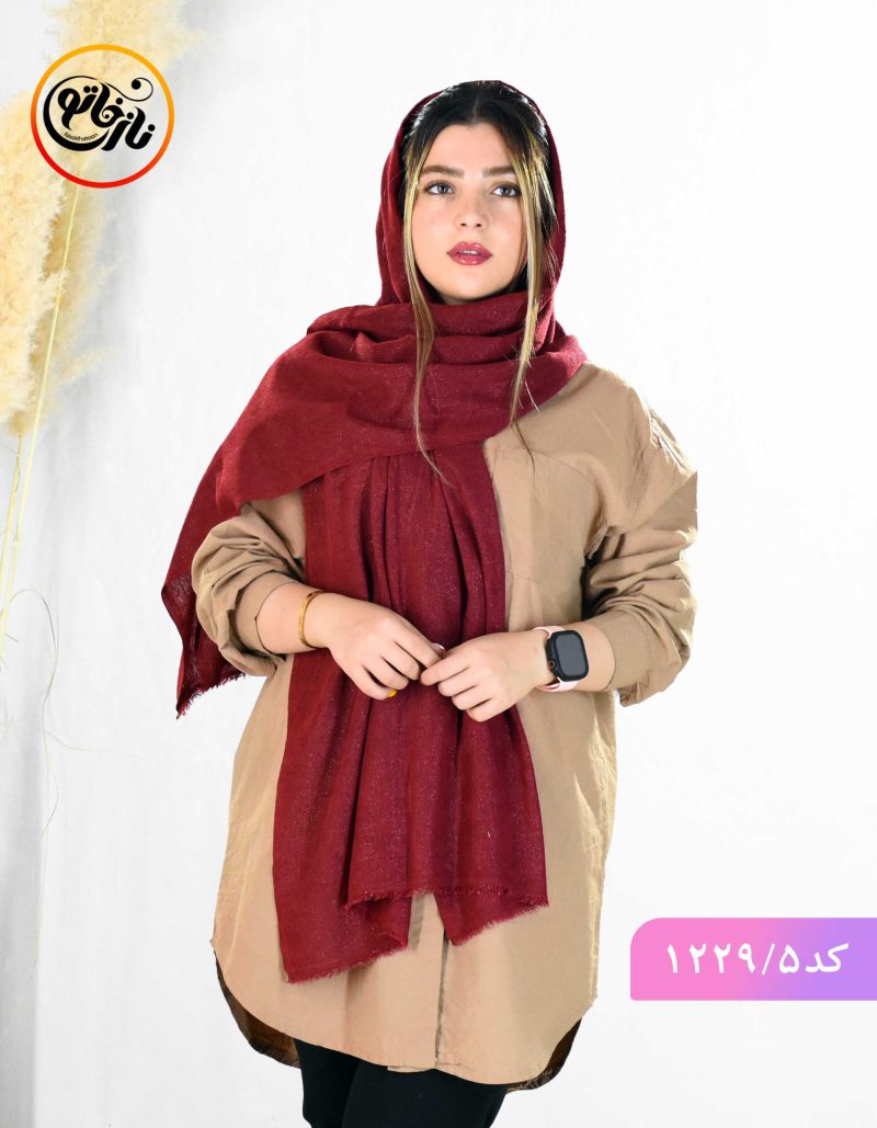 شال مخمل لمه نیکو زرشکی