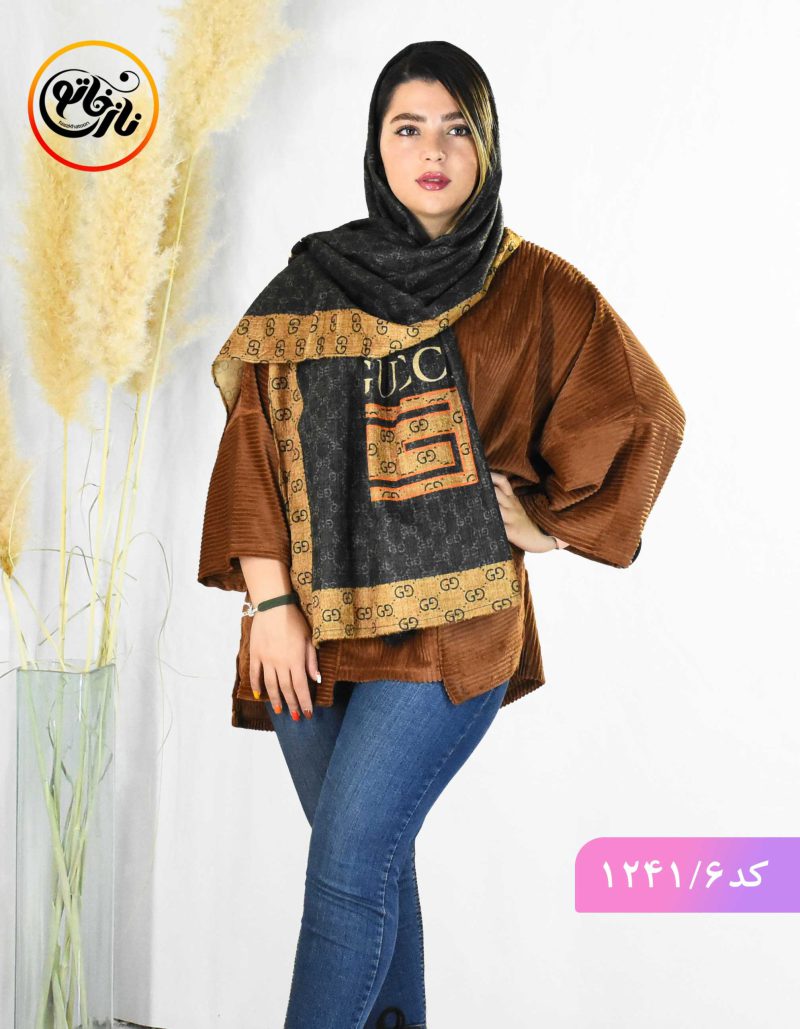 شال مخمل تیدا طرحدار