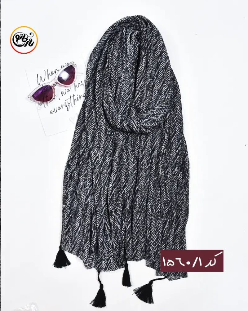 شال طرحدارپلیسه برشکا کد 1560 - Image 9