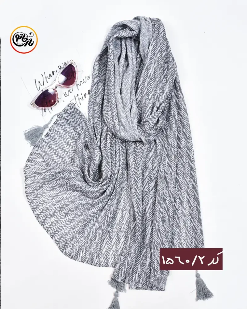 شال طرحدارپلیسه برشکا کد 1560 - Image 2
