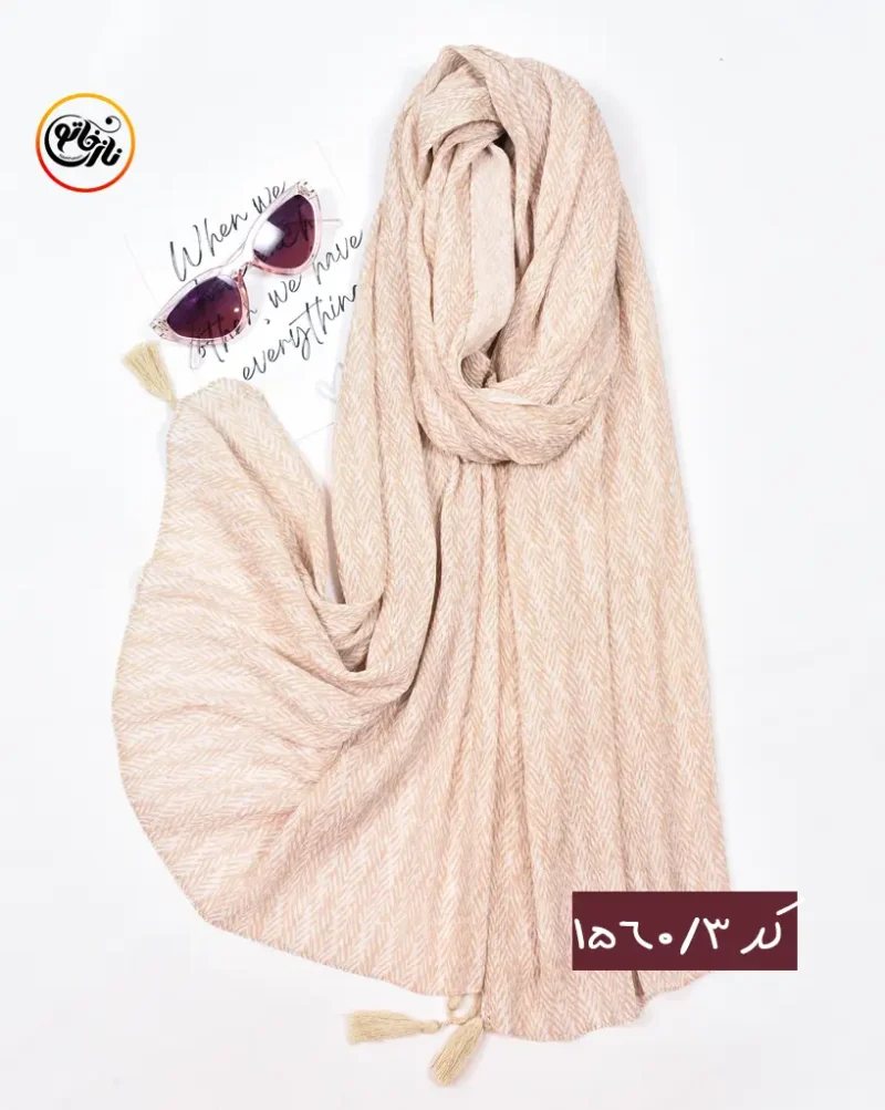 شال طرحدارپلیسه برشکا کد 1560 - Image 3