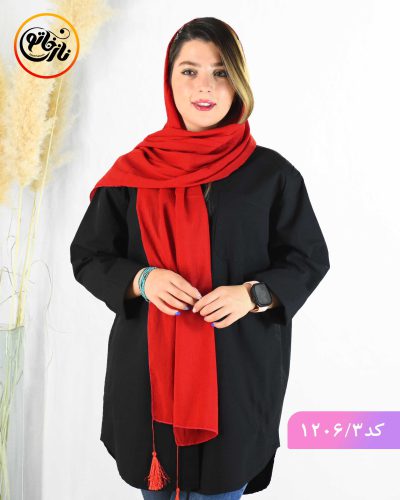 شال ساده قرمز در روانشناسی رنگ شال و روسری