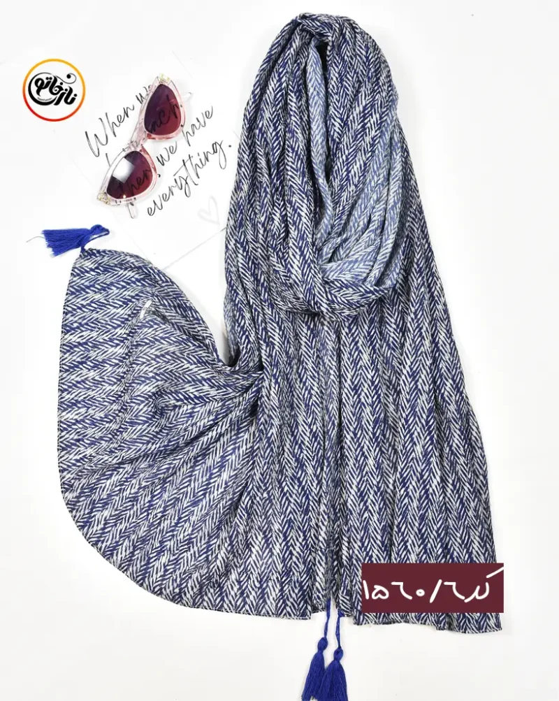 شال طرحدارپلیسه برشکا کد 1560 - Image 6