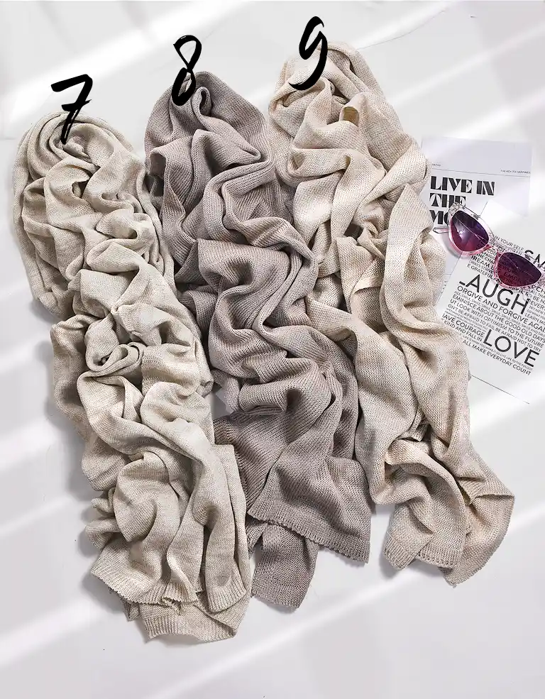 shal.riz.baft.sade.rangbandi.nazkhaton.zemestan1404.03 شال بافت ساده کد 1524 - Image 1