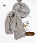 شال و کلاه بافت فرانسوی کد 1741 - Image 5