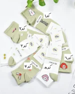 جوراب شکوفه سبز کد 46