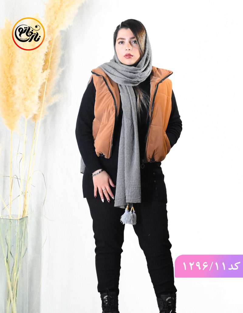 شال پلیسه پاییزه چکاوک طوسی