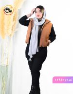 شال پلیسه پاییزه چکاوک طوسی روشن