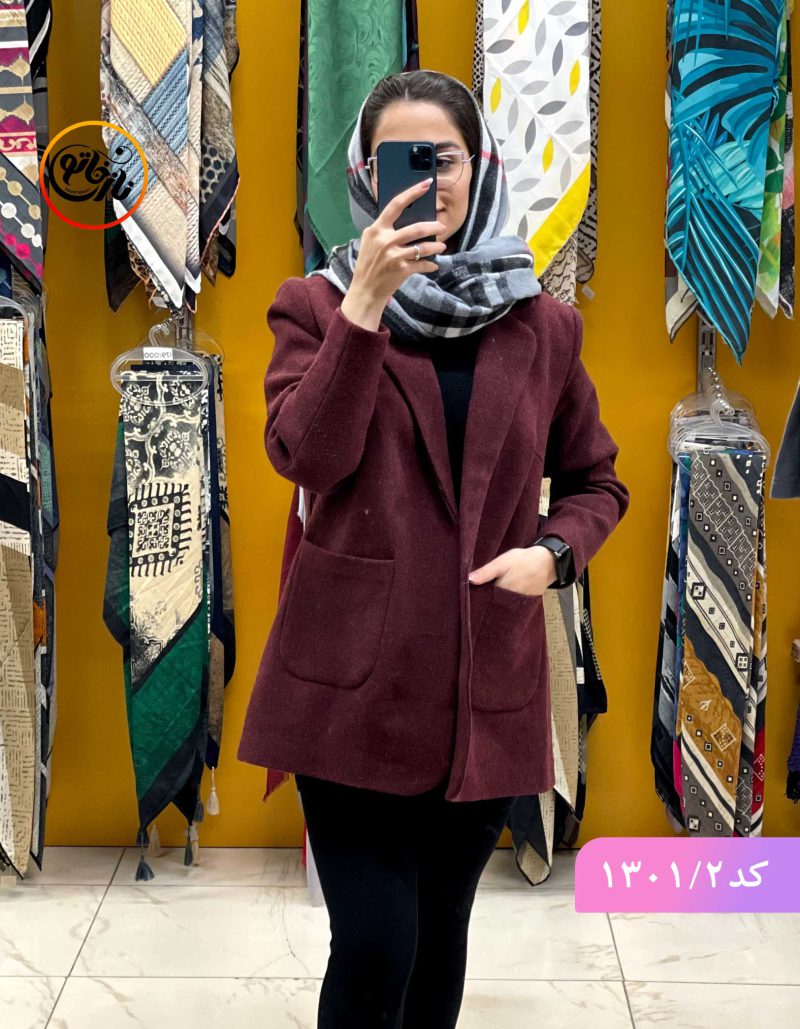 پالتو کوتاه فوتر زرشکی