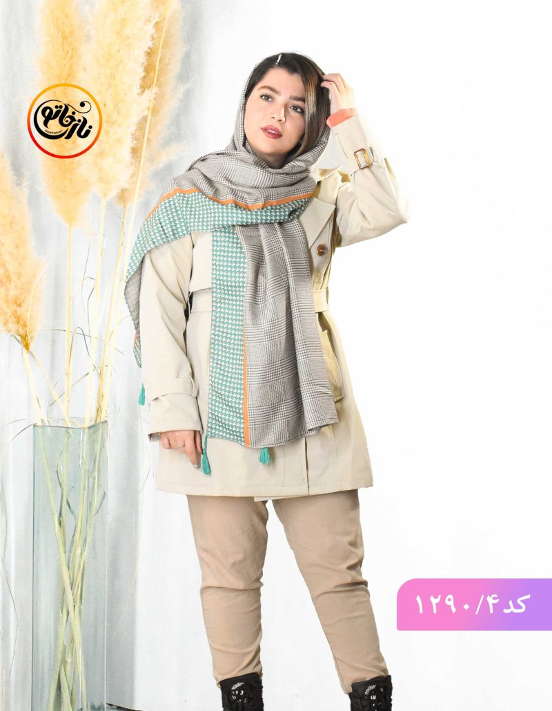 شال پاییزه پیچازی ابی