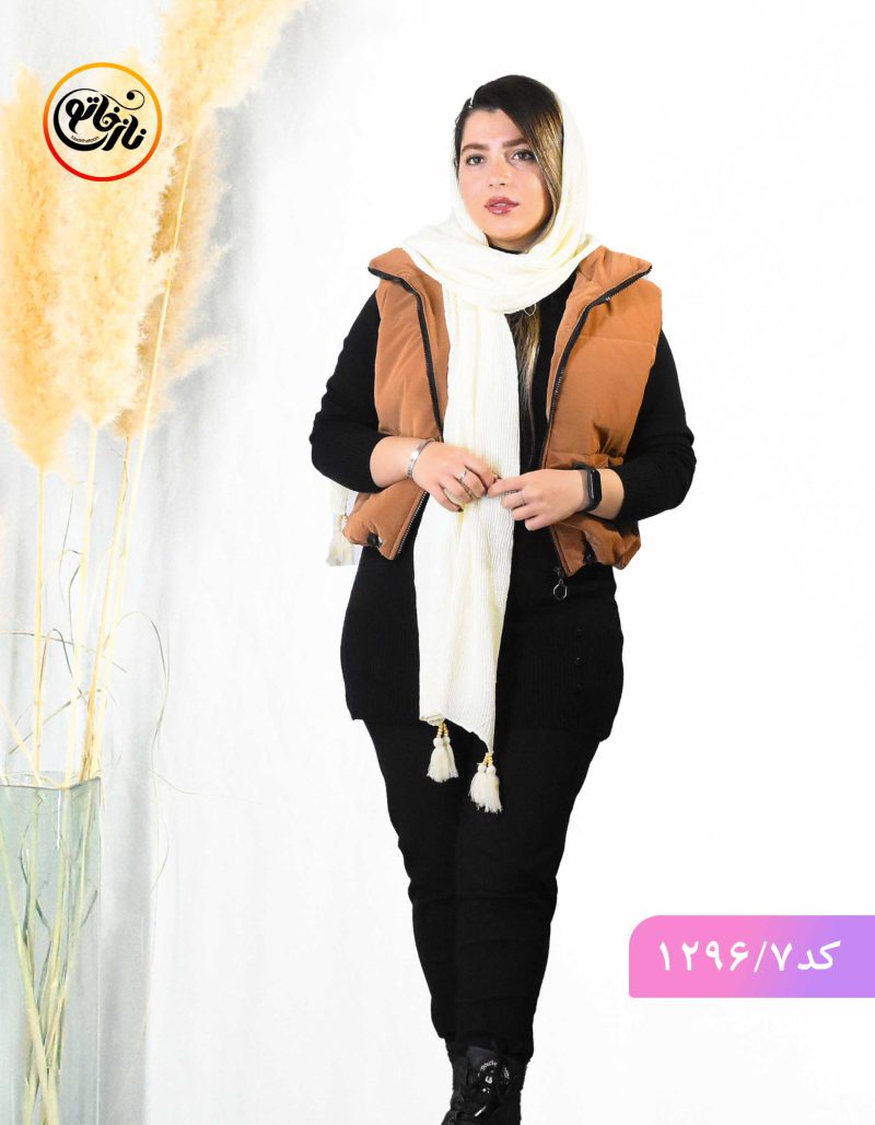 شال پلیسه پاییزه چکاوک شیری
