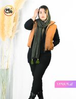 شال پلیسه پاییزه چکاوک سبز