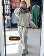 ست بلوز و شلوار بافت دخترانه