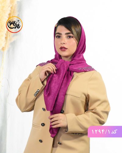 روسری کوپرا مجلسی بنفش