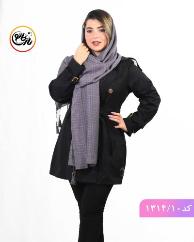 شال مداد رنگی نخی بنفش
