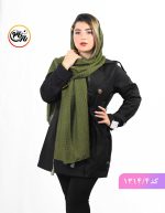 شال مداد رنگی نخی سبز