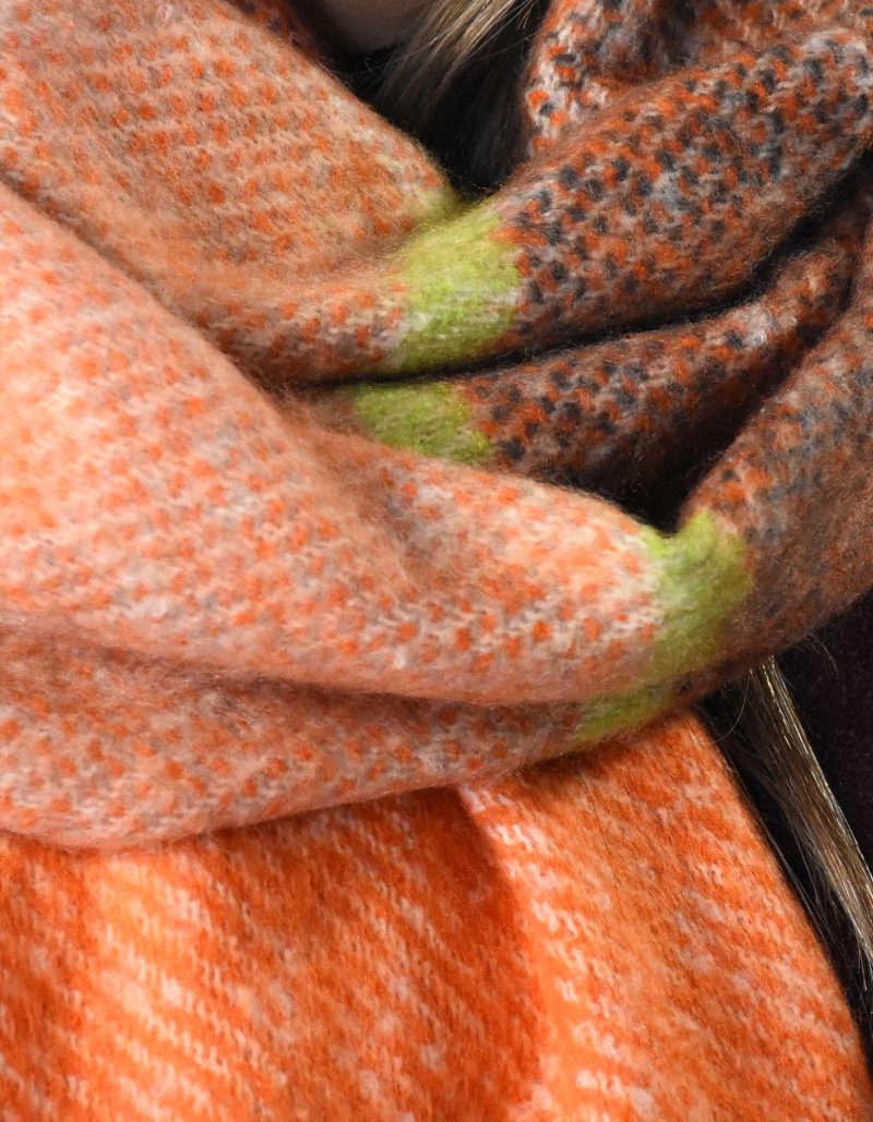 شال پشمی رنگی رنگی کد 1305 - Image 7