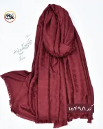 شال ژاکارد زرشکی کد 1549 - Image 2