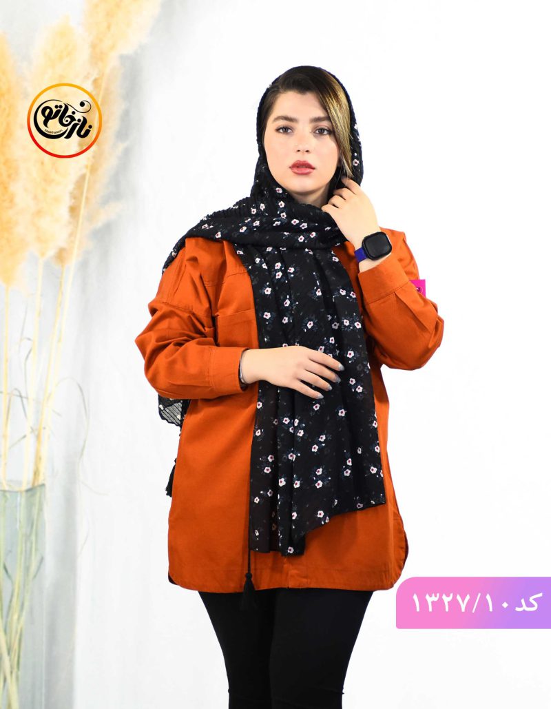 شال پلیسه گل گلی قرمز