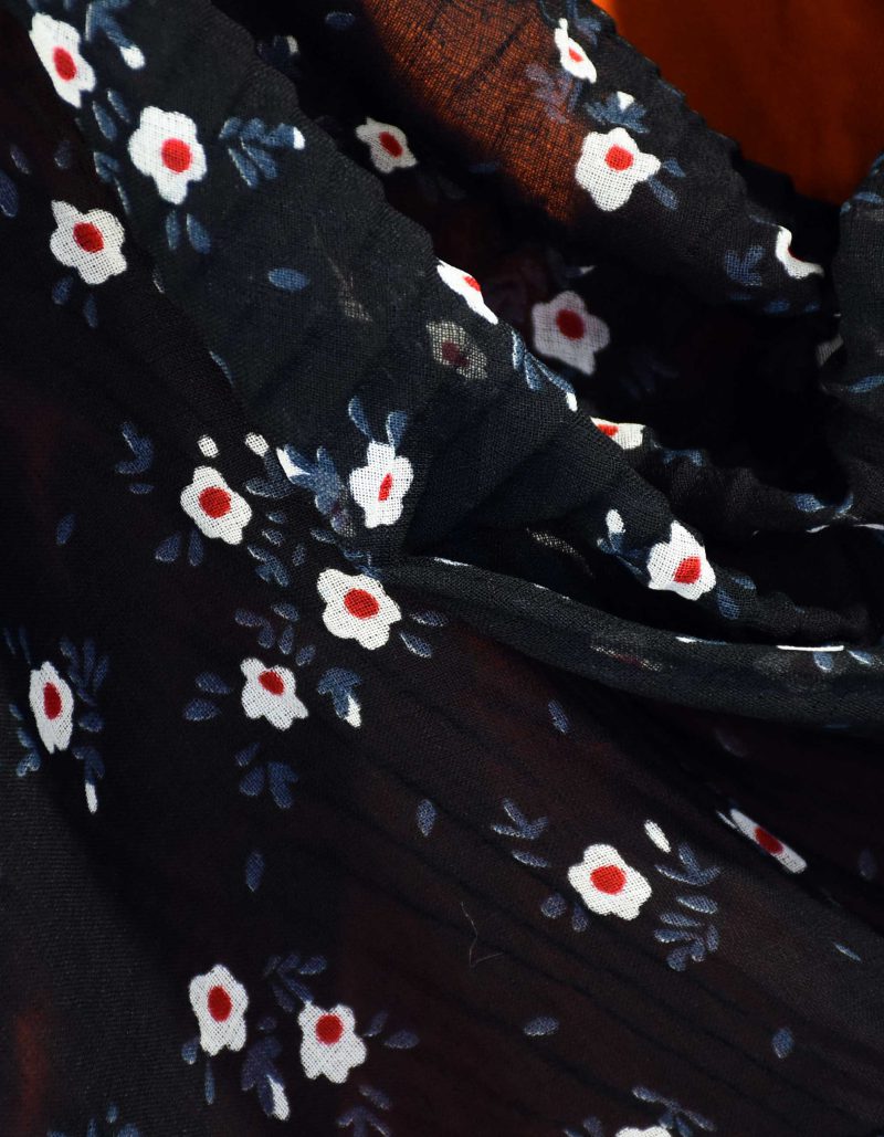 شال پلیسه گل گلی کد 1327 - Image 11
