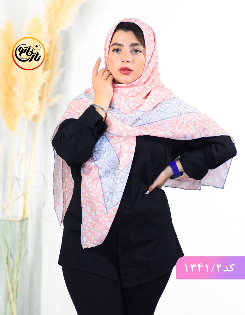 روسری حریرنخ رنگ سال هلویی