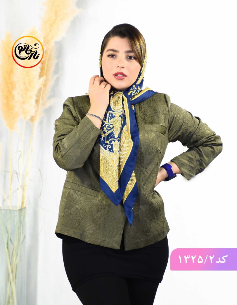 روسری ابریشم شهرزاد سورمه ای