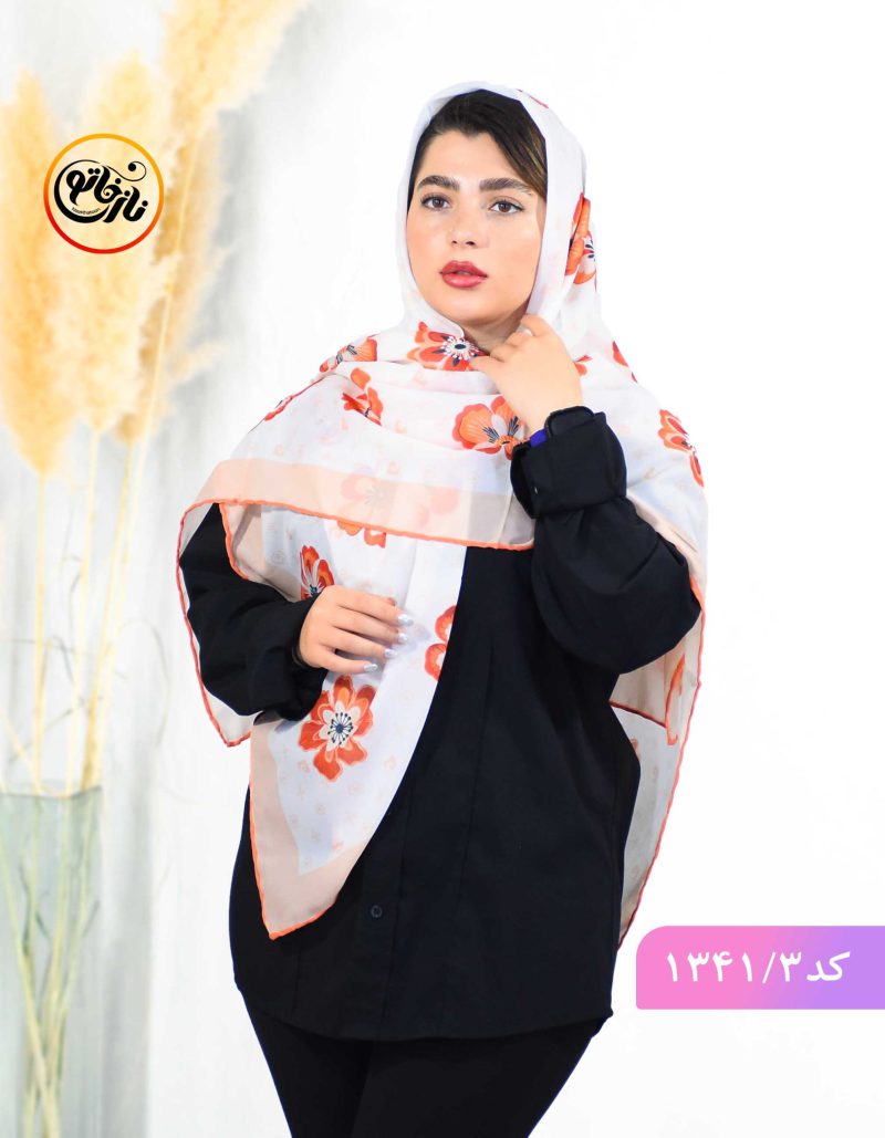 روسری حریرنخ رنگ سال هلویی