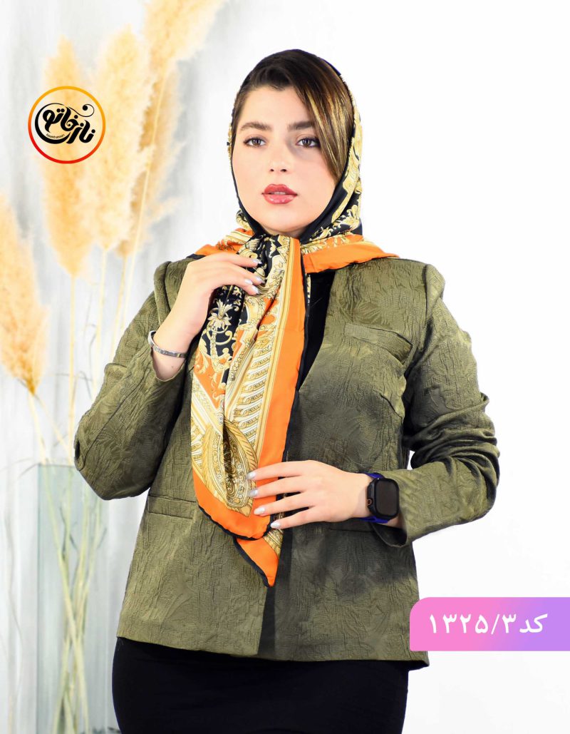 روسری ابریشم شهرزاد نارنجی