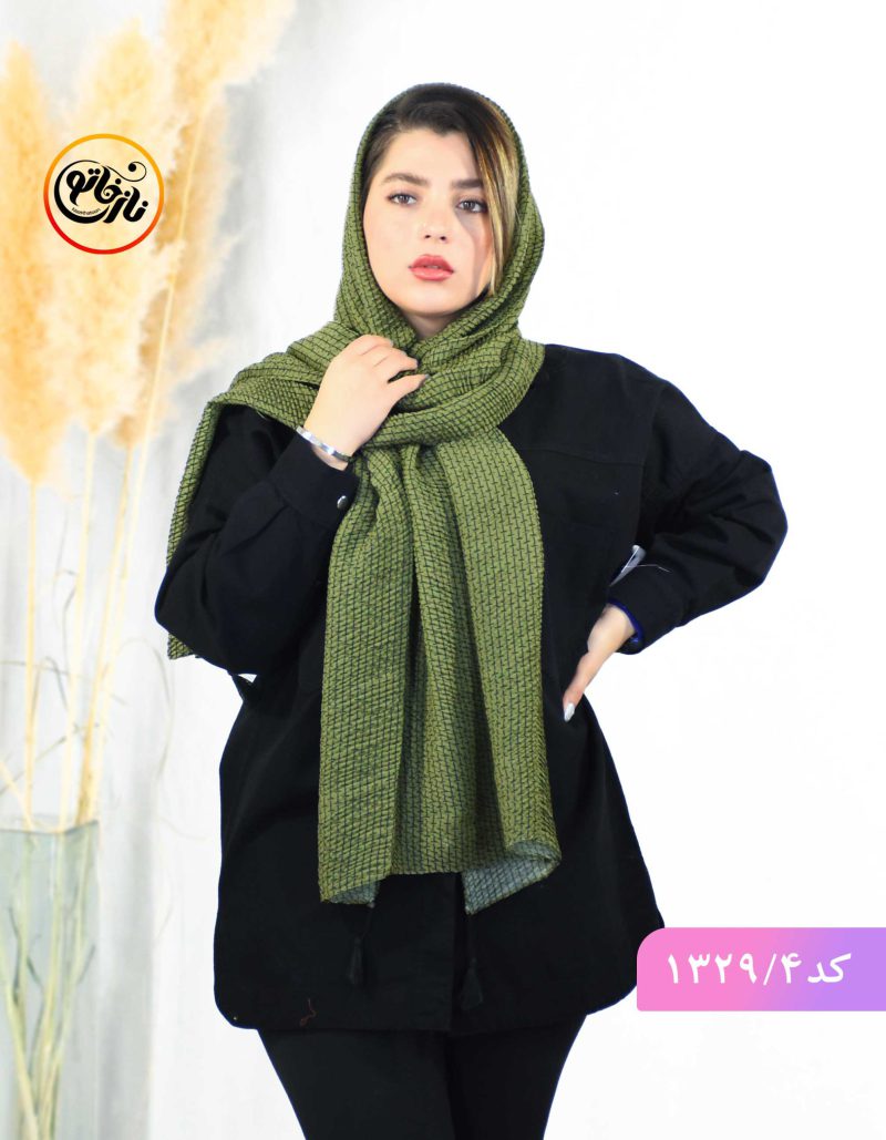 شال پلیسه نهال سبز