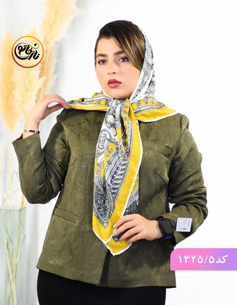 روسری ابریشم شهرزاد زرد