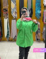 مانتو کتان پونه سبز