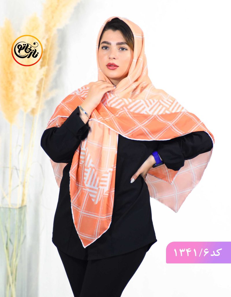 روسری حریرنخ رنگ سال هلویی