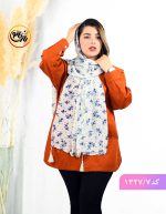 شال پلیسه گل گلی سفید