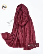 شال ژاکارد زرشکی کد 1549 - Image 9