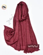 شال ژاکارد زرشکی کد 1549 - Image 10