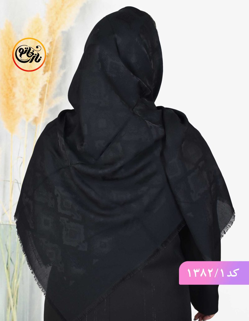 روسری مشکی ژاکارد