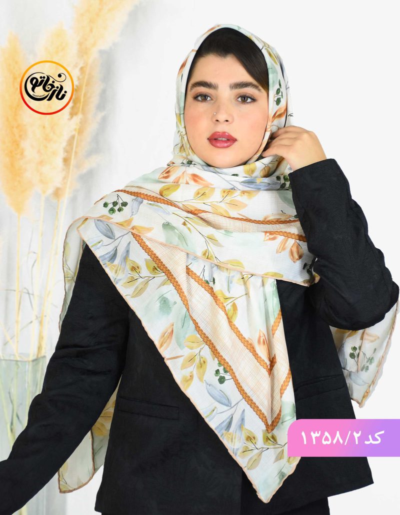 روسری قواره بزرگ حریر نخ