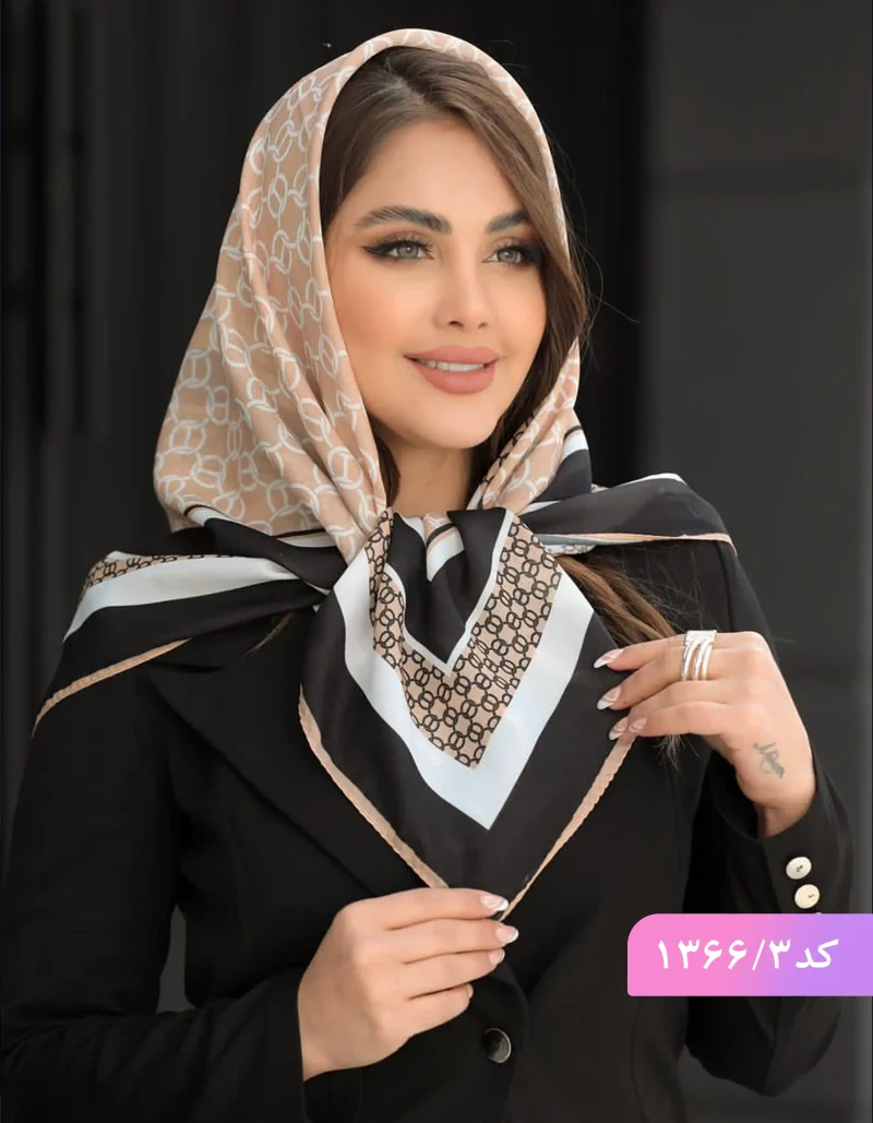 روسری قواره کوچک مجلسی کد 1366 - Image 5