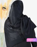 روسری مشکی ژاکارد کد 1382 - Image 10