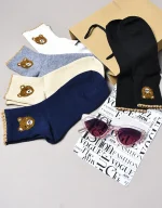 جوراب نخی ساقدار خرسی کد 70