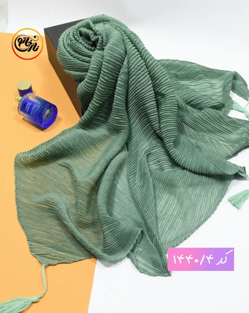 شال نخی پلیسه ریز کد 1440 - Image 7